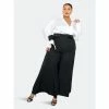 Buxom Couture Wrapped Blouse With Palazzo Pants Set Black & White -Nike Shop unnamed file 101