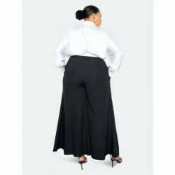 Buxom Couture Wrapped Blouse With Palazzo Pants Set Black & White -Nike Shop unnamed file 103