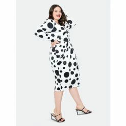 Buxom Couture Polka Dot Drop Waist Dress Dresses & Jumpsuits Black Polka Dots -Nike Shop unnamed file 108