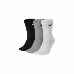 Nike Mens Crew Socks - Pack Of 3 - Black/White/Gray