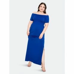 Buxom Couture Seamless Off Shoulder Maxi Dress Dresses & Jumpsuits Royal