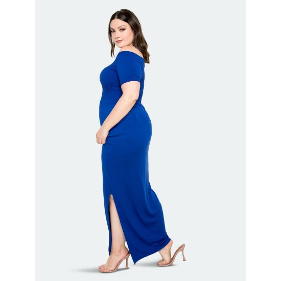 Buxom Couture Seamless Off Shoulder Maxi Dress Dresses & Jumpsuits Royal 5 Buxom Couture Seamless Off Shoulder Maxi Dress Dresses & Jumpsuits Royal - Image 3