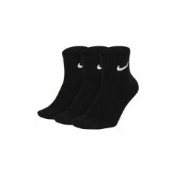 Nike Unisex Adult Cushioned Ankle Socks - Pack Of 3 (Black)