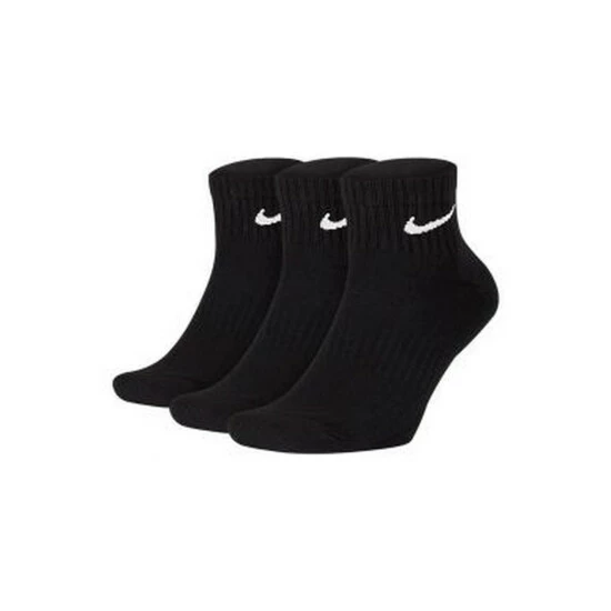 Nike Everyday Ankle Socks (3 Pairs) (Black) 3 Nike Everyday Ankle Socks (3 Pairs) (Black)