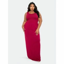 Buxom Couture Seamless Tank Dress Dresses & Jumpsuits Burgundy Red -Nike Shop unnamed file 116