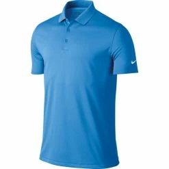 Nike Mens Victory Short Sleeve Solid Polo Shirt (University Blue) Tops
