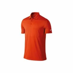 Nike Mens Victory Short Sleeve Solid Polo Shirt (Team Orange) Tops