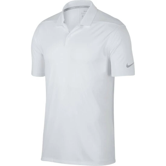 Nike Mens Victory Polo Solid Shirt (White/Cool Gray) Shirts 3 Nike Mens Victory Polo Solid Shirt (White/Cool Gray) Shirts