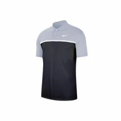 Nike Mens Victory Colour Block Polo Shirt (Sky Grey/Obsidian Blue/White) Tops