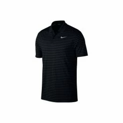Nike Mens Victory Polo Stripe Shirt (Black/Anthracite/Cool Gray) Tops