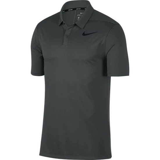 Nike Mens Breathe Polo (Light Carbon/ Black) Tops 3 Nike Mens Breathe Polo (Light Carbon/ Black) Tops