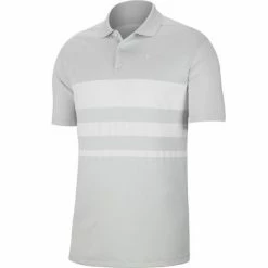 Nike Mens Vapour Striped Polo Shirt (White/Pure Platinum) Tops