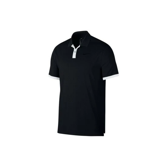 Nike Mens Dry Vapour Color Block Polo (Black/ White/ Black) Tops 3 Nike Mens Dry Vapour Color Block Polo (Black/ White/ Black) Tops