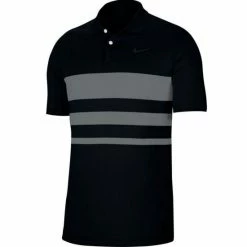 Nike Mens Vapour Striped Polo Shirt (Dark Smoke Grey/Black) Shirts