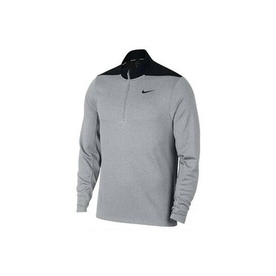 Nike Mens Dry Half Zip Golf Top (Wolf Grey/ Pure Platinum/ Black/ Black) Tops 3 Nike Mens Dry Half Zip Golf Top (Wolf Grey/ Pure Platinum/ Black/ Black) Tops