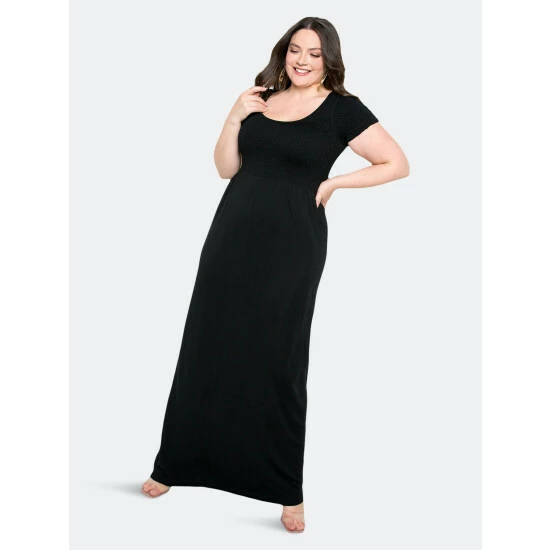 Buxom Couture Seamless T-shirt Maxi Dress Dresses Black 3 Buxom Couture Seamless T-shirt Maxi Dress Dresses Black