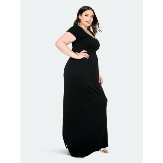 Buxom Couture Seamless T-shirt Maxi Dress Dresses Black 4 Buxom Couture Seamless T-shirt Maxi Dress Dresses Black - Image 2