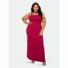 Buxom Couture Seamless Cami Dress Dresses & Jumpsuits Burgundy Red