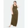 Buxom Couture Seamless Tank Dress Dresses & Jumpsuits Olive Green