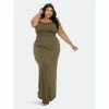 Buxom Couture Seamless Cami Dress Dresses & Jumpsuits Olive Green