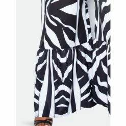 Buxom Couture Animal Print Flutter Hem Jumpsuit Jumpsuits & Rompers White -Nike Shop unnamed file 22