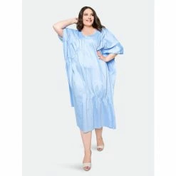Buxom Couture Voluminous Poplin Maxi Dress Dresses & Jumpsuits Light Blue