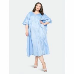 Buxom Couture Voluminous Poplin Maxi Dress Dresses & Jumpsuits Light Blue -Nike Shop unnamed file 257