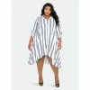 Buxom Couture Asymmetric Stripe Shirt Dress - Black Stripe Dresses -Nike Shop unnamed file 289