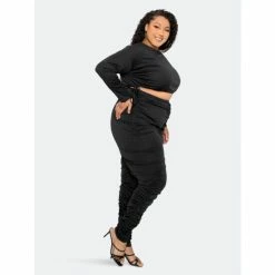 Buxom Couture Ruched Lounge Set Pants Black -Nike Shop unnamed file 304