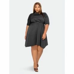 Buxom Couture Ruched Sleeve Mini Dress Dresses Black -Nike Shop unnamed file 318