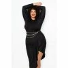 Buxom Couture Asymmetrical Cascade Ruffle Knit Dress Dresses Black -Nike Shop unnamed file 363