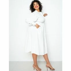 Buxom Couture Cut Out Back Shirt Dress Dresses White -Nike Shop unnamed file 397