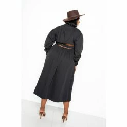 Buxom Couture Cut Out Back Shirt Dress Dresses Black -Nike Shop unnamed file 407