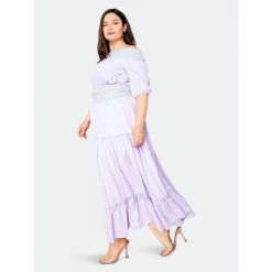 Buxom Couture Smocking Top And Skirt Set Dresses Violet -Nike Shop unnamed file 442