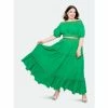 Buxom Couture Smocking Top And Skirt Set Skirts Green -Nike Shop unnamed file 443