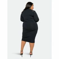 Buxom Couture Sweater Dress With Knot Detail Dresses & Jumpsuits Black -Nike Shop unnamed file 495