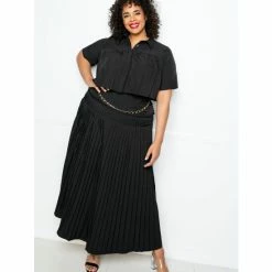 Buxom Couture Pleated Cropped Top And Skirt Set Skirts Black 8 Buxom Couture Pleated Cropped Top And Skirt Set Skirts Black -Nike Shop unnamed file 497