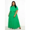 Buxom Couture Pleated Cropped Top And Skirt Set Skirts Green -Nike Shop unnamed file 505