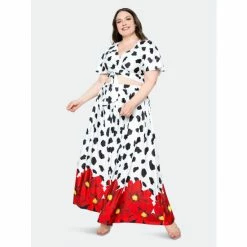 Buxom Couture Animal Floral Cropped Top And Maxi Skirt Set Skirts White -Nike Shop unnamed file 525