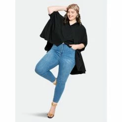 Buxom Couture Flowy Hi-Lo Blouse Tops Black 9 Buxom Couture Flowy Hi-Lo Blouse Tops Black -Nike Shop unnamed file 565