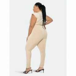 Buxom Couture Supersoft Everyday Lounge Set Dresses & Jumpsuits Tan Beige -Nike Shop unnamed file 569