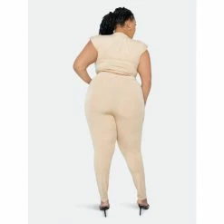 Buxom Couture Supersoft Everyday Lounge Set Dresses & Jumpsuits Tan Beige -Nike Shop unnamed file 571