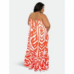 Buxom Couture Animal Print Voluminous Maxi Dress Dresses & Jumpsuits Orange -Nike Shop unnamed file 600