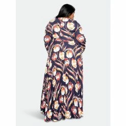 Buxom Couture Floral Pleated Maxi Dress With Belt Dresses & Jumpsuits Navy Floral -Nike Shop unnamed file 652