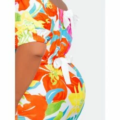 Buxom Couture Floral Off Shoulder Dress With Back Bows Dresses Tropical Floral -Nike Shop unnamed file 697