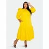 Buxom Couture Flutter Hem Midi Dress Dresses Mustard Yellow -Nike Shop unnamed file 699