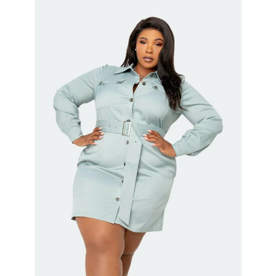 Buxom Couture Belted Jacket Dress Dresses Mint 3 Buxom Couture Belted Jacket Dress Dresses Mint
