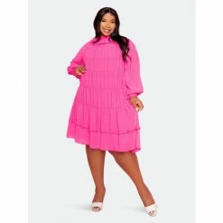 Buxom Couture Ruched Tier Mini Dress Dresses Pink 8 Buxom Couture Ruched Tier Mini Dress Dresses Pink -Nike Shop unnamed file 714