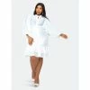 Buxom Couture Silk Effect Voluminous Shirt Dress Dresses & Jumpsuits White -Nike Shop unnamed file 721