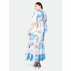 Buxom Couture Long Print Dress With Lace Insert Dresses & Jumpsuits Marble Print -Nike Shop unnamed file 741